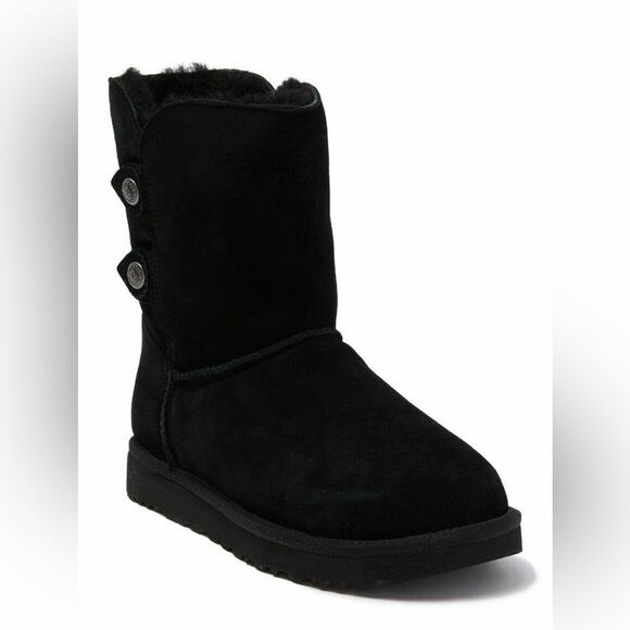 UGG 1104375 Marceila Size 9 Button Black Suede Boot - Picture 1 of 9
